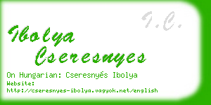 ibolya cseresnyes business card